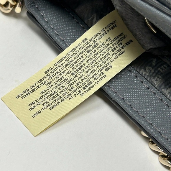 Kate Spade Laurel Way Haircalf Greer Crossbody Shoulder Bag Purse Smoky Gray - Picture 15 of 16